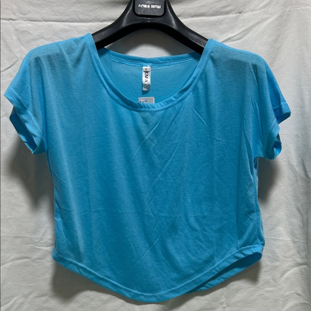 Like New KMA Blue Scoop Neck Women's Top